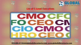 List of C-Level Executives