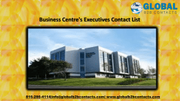 Business Centre's Executives Contact List