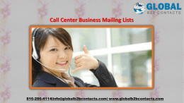 Call Center Business Mailing Lists
