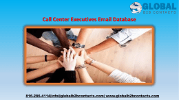 Call Center Executives Email Database