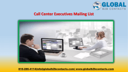 Call Center Executives Mailing List