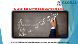 C-Level Executives Email Marketing Lists
