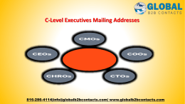 C-Level Executives Mailing Addresses