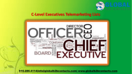 C-Level Executives Telemarketing Lists