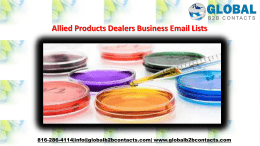 Allied Products Dealers Business Email Lists