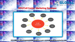 BPO,Call Center Marketing Database