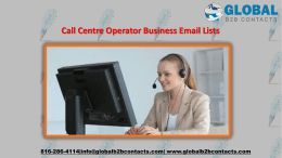 Call Centre Operator Business Email Lists
