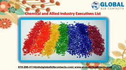Chemical and Allied Industry Executives List