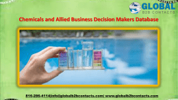 Chemicals and Allied Business Decision Makers Database