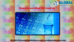 Chemicals and Allied CEO Email List