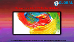 Chemicals and Allied CFO Mailing Database