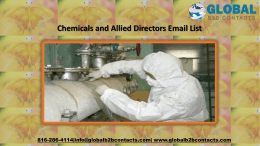 Chemicals and Allied Directors Email List