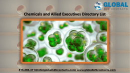 Chemicals and Allied Executives Directory List