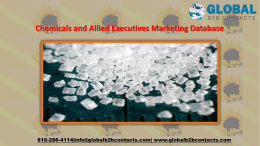 Chemicals and Allied Executives Marketing Database