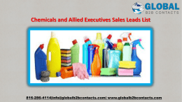 Chemicals and Allied Executives Sales Leads List