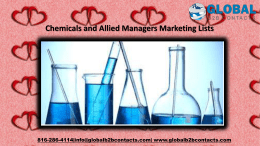 Chemicals and Allied Managers Marketing Lists