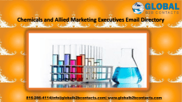 Chemicals and Allied Marketing Executives Email Directory