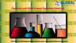 Chemicals and Allied Product Executives Email List