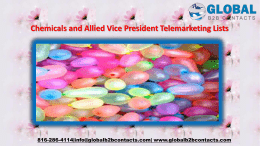 Chemicals and Allied Vice President Telemarketing Lists