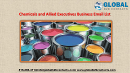Chemicals and Allied Executives Business Email List