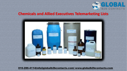 Chemicals and Allied Executives Telemarketing Lists