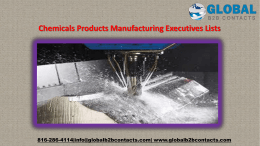 Chemicals Products Manufacturing Executives Lists