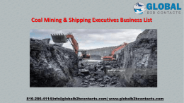 Coal Mining & Shipping Executives Business List