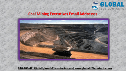 Coal Mining Executives Email Addresses