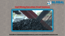 Coal Mining Executives Email Database