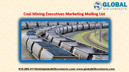Coal Mining Executives Marketing Mailing List