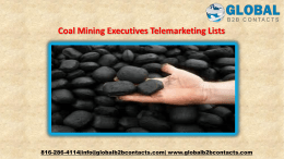 Coal Mining Executives Telemarketing Lists