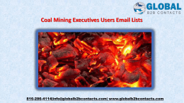 Coal Mining Executives Users Email Lists