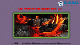 Coal Mining Project Manager Email List