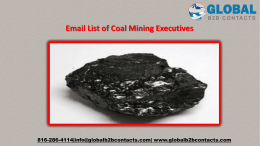 Email List of Coal Mining Executives