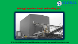 Mining Executives Email and Mailing List