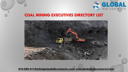 Coal Mining Executives Directory List