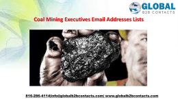 Coal Mining Executives Email Addresses Lists