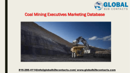 Coal Mining Executives Marketing Database