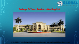 College Officers Business Mailing List