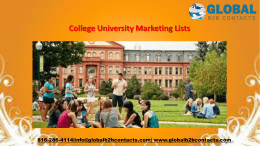 College University Marketing Lists