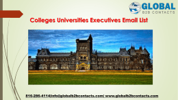 Colleges Universities Executives Email List