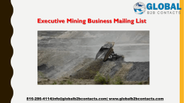 Executive Mining Business Mailing List