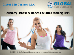 Germany Fitness & Dance Facilities Mailing Lists