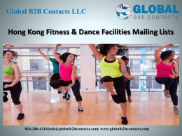 Hong Kong Fitness & Dance Facilities Mailing Lists