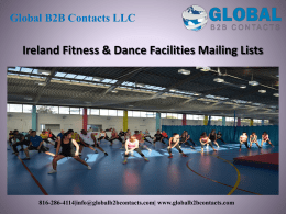 Ireland Fitness & Dance Facilities Mailing Lists