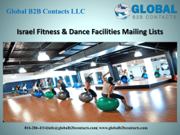 Israel Fitness & Dance Facilities Mailing Lists