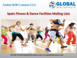 Spain Fitness & Dance Facilities Mailing Lists