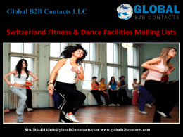 Switzerland Fitness & Dance Facilities Mailing Lists