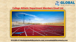 College Athletic Department Members Email List