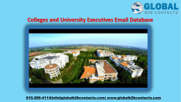 Colleges and University Executives Email Database